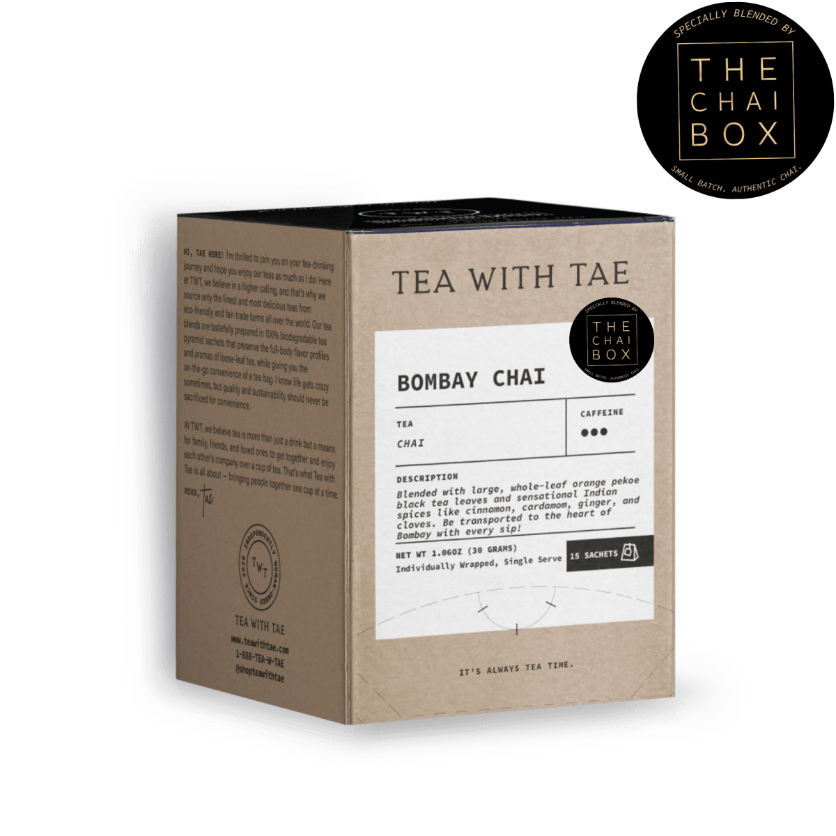 Bombay Chai 15-ct. Tea Box - Tea with Tae