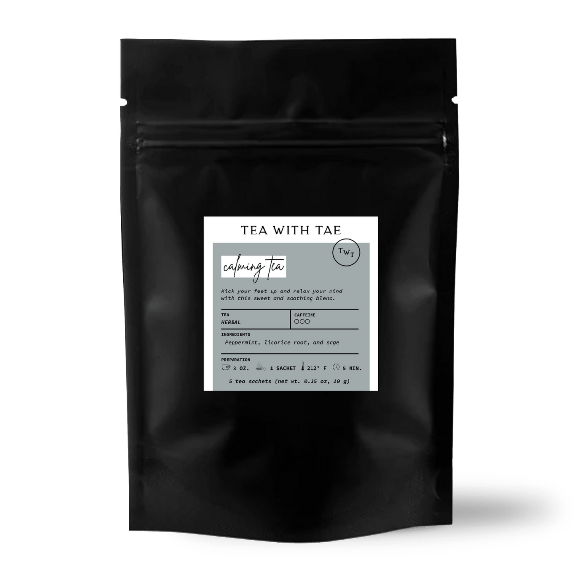 Calming Tea 5ct. Pouch - Tea with Tae