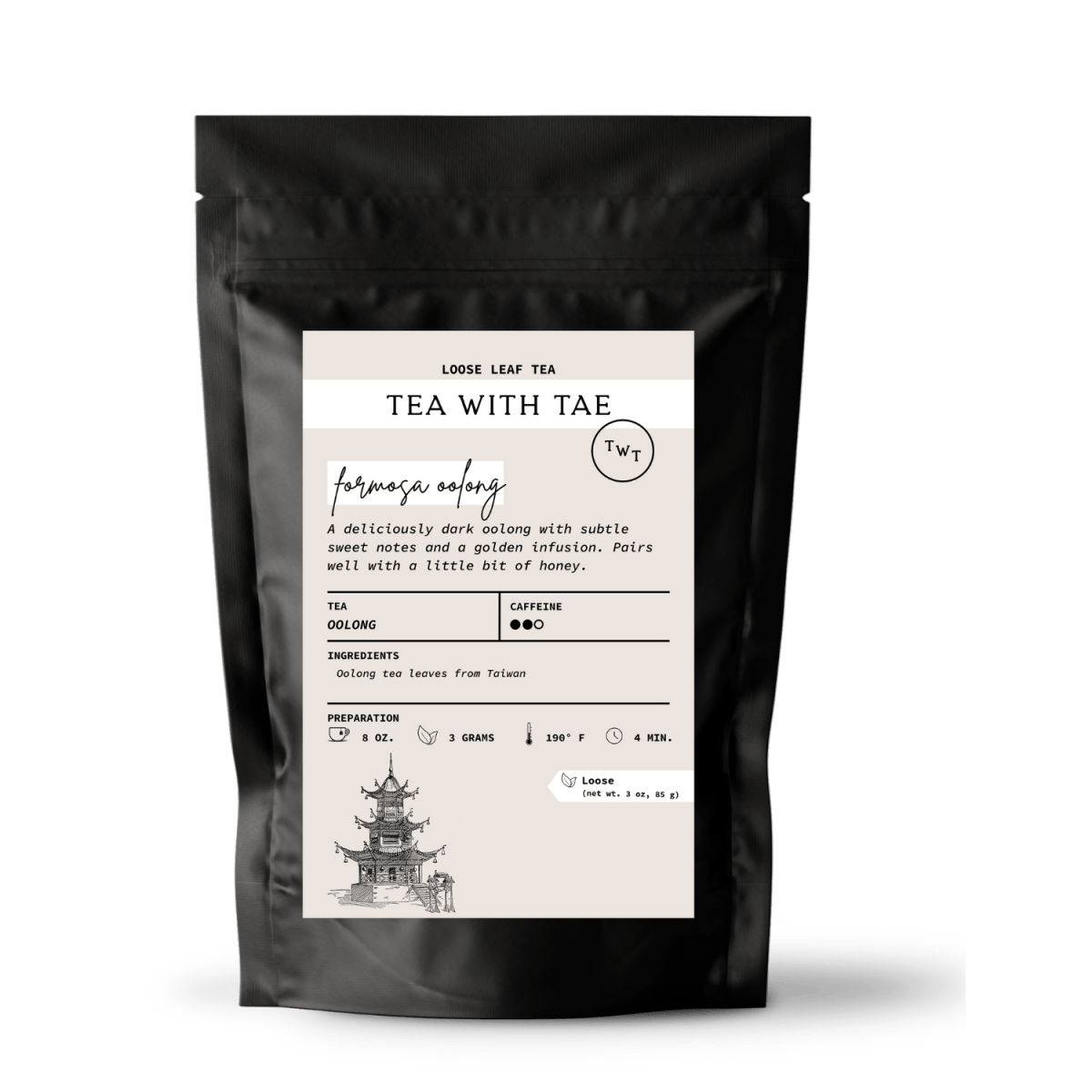 Formosa Oolong Loose Leaf Pouch (3oz. Loose Leaf Tea) - Tea with Tae