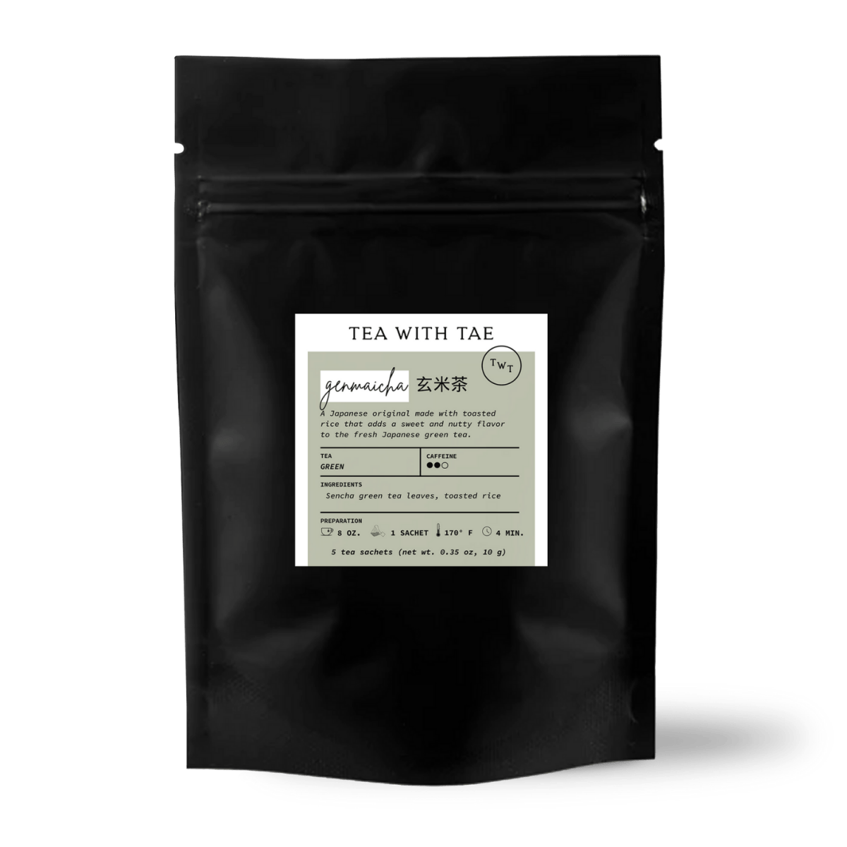 Genmaicha (Traditional Japanese Green Tea) 5ct. Pouch - Tea with Tae