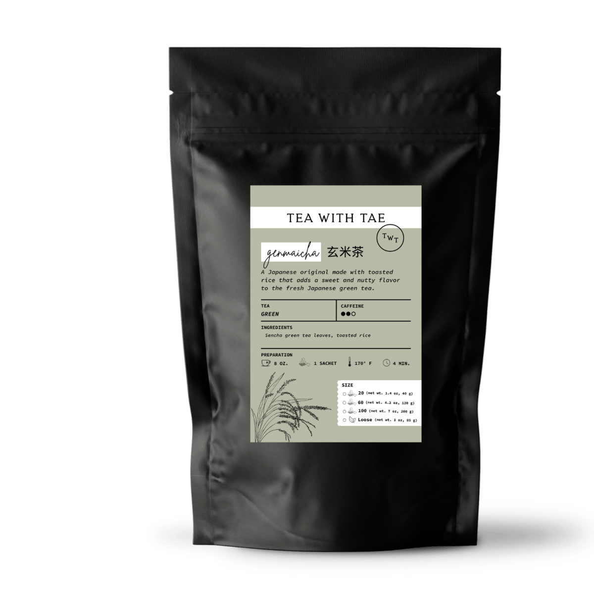 Genmaicha (Traditional Japanese Green Tea) Pouch - Tea with Tae