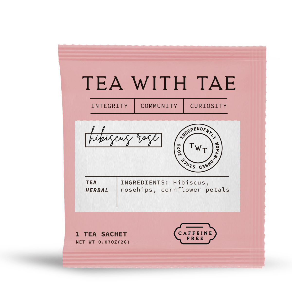 Hibiscus Rose 50 ct. Overwrap Bag - Tea with Tae