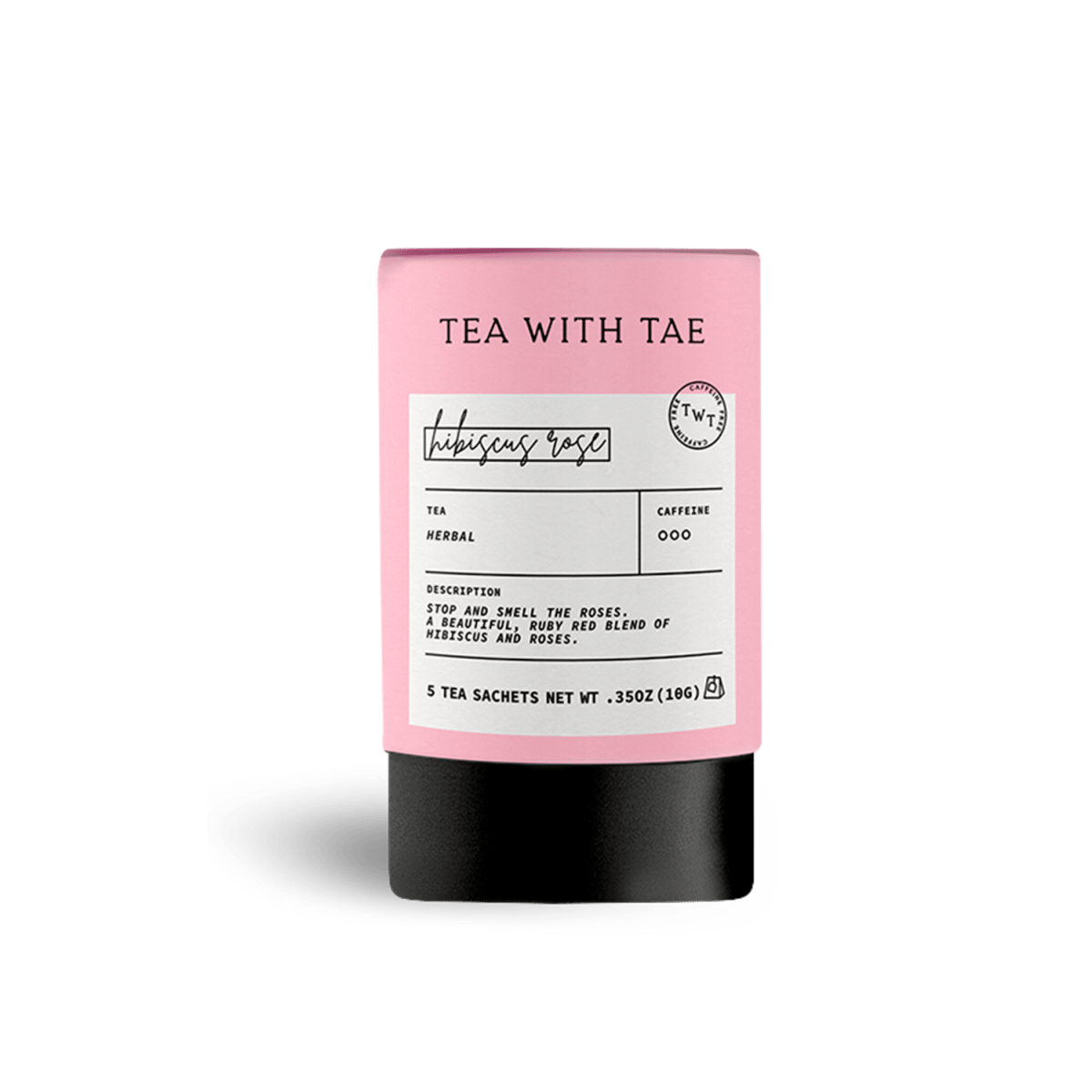 Hibiscus Rose Mini Tea Tube (5 tea bags) - Tea with Tae