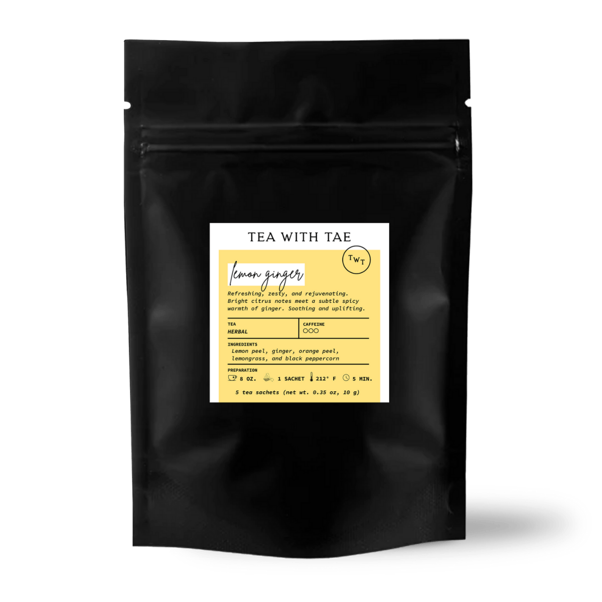 Lemon Ginger 5ct. Pouch - Tea with Tae