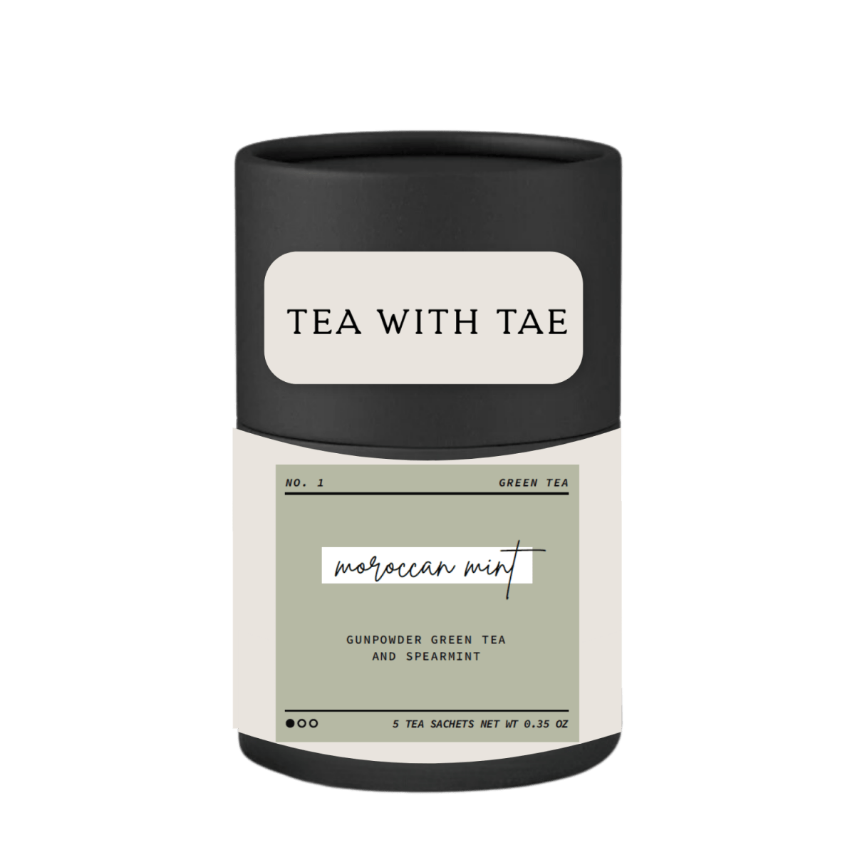 Moroccan Mint Artisan Mini Tea Tube (5 tea sachets) - Tea with Tae