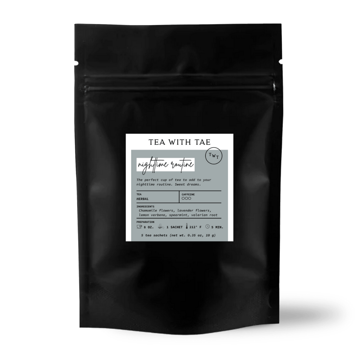 Nighttime Routine 5ct. Pouch - Tea with Tae