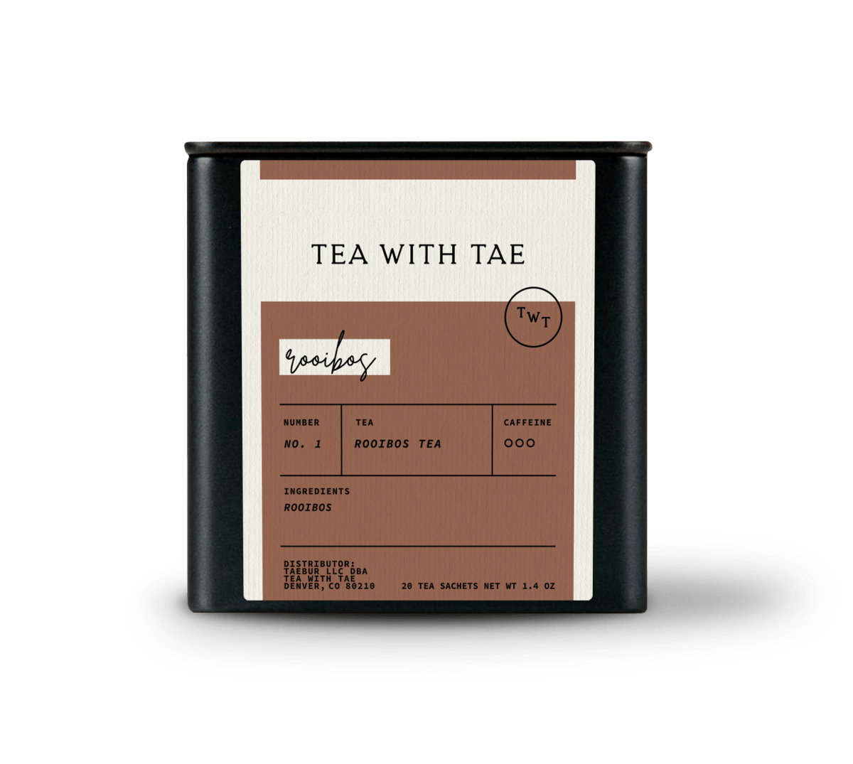 Rooibos Tea Tin Gift (20 tea sachets) - Tea with Tae