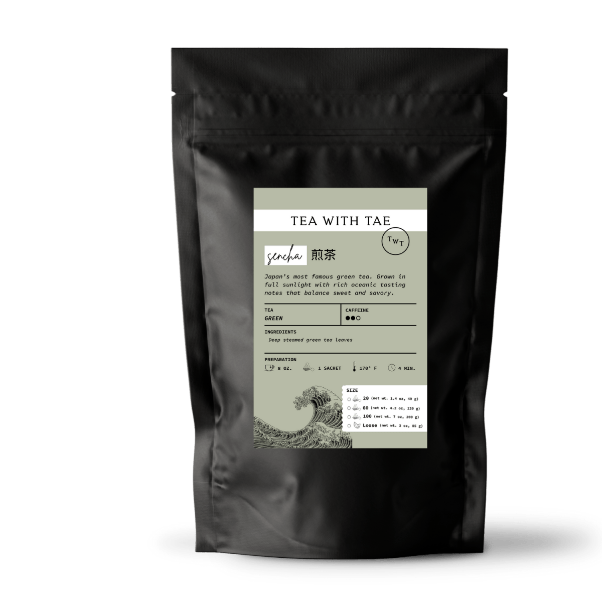 Sencha Green Tea Pouch - Tea with Tae