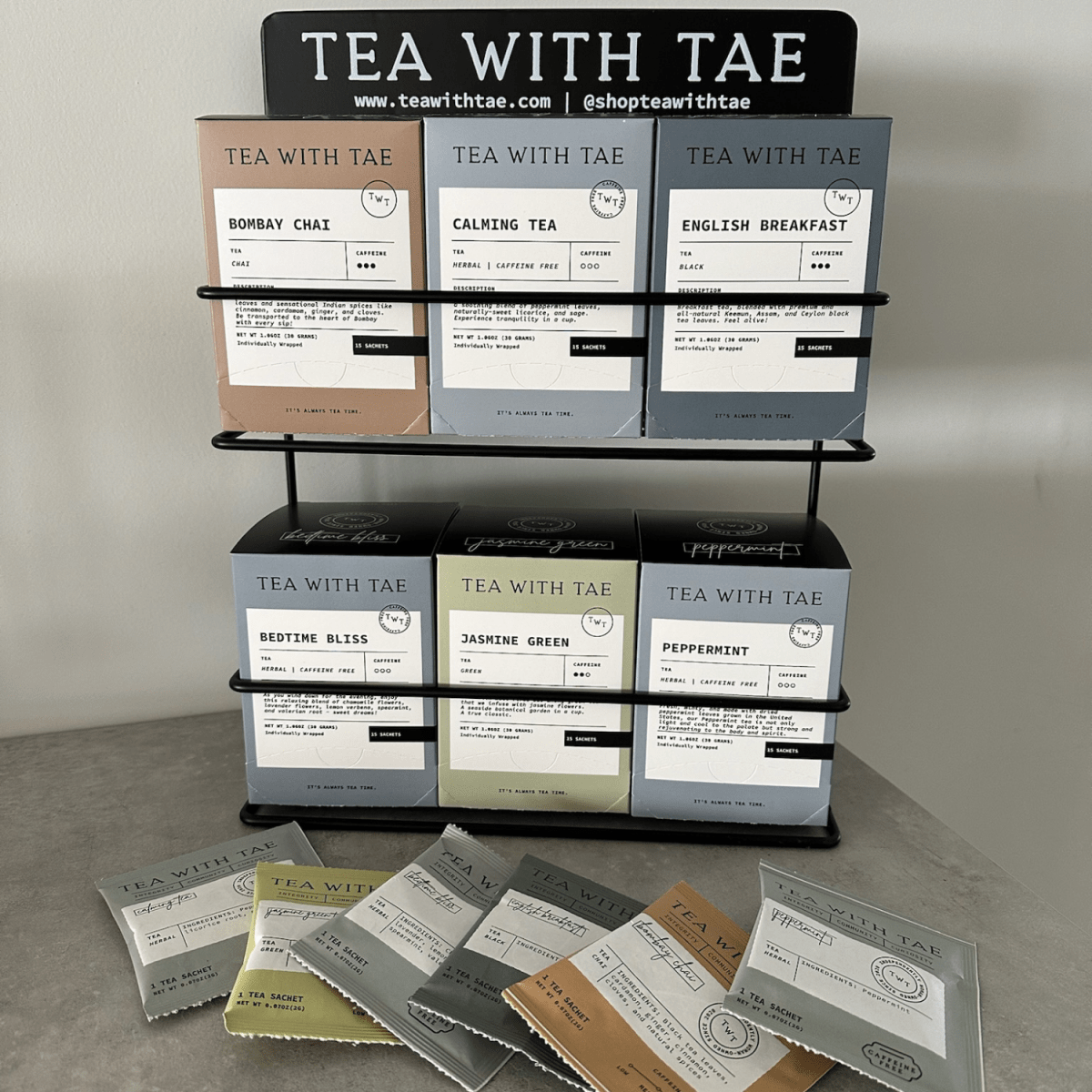 Tea Box Bundle (w/ FREE Tea Rack Organizer) - Tea with Tae