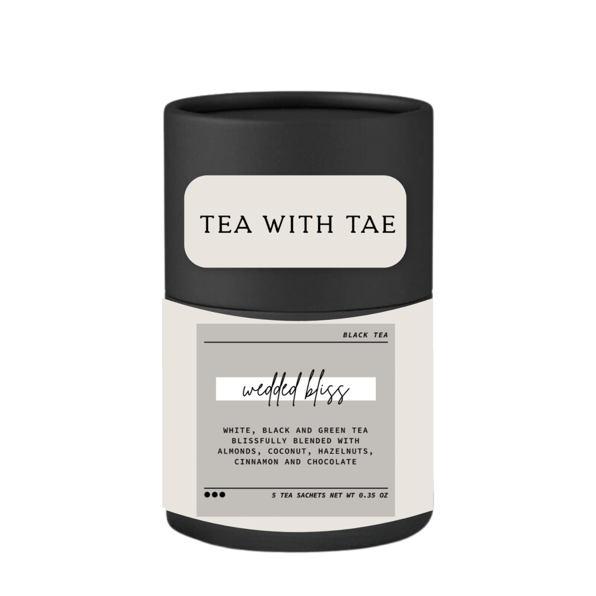 Wedded Bliss Artisan Mini Tea Tube - Tea with Tae